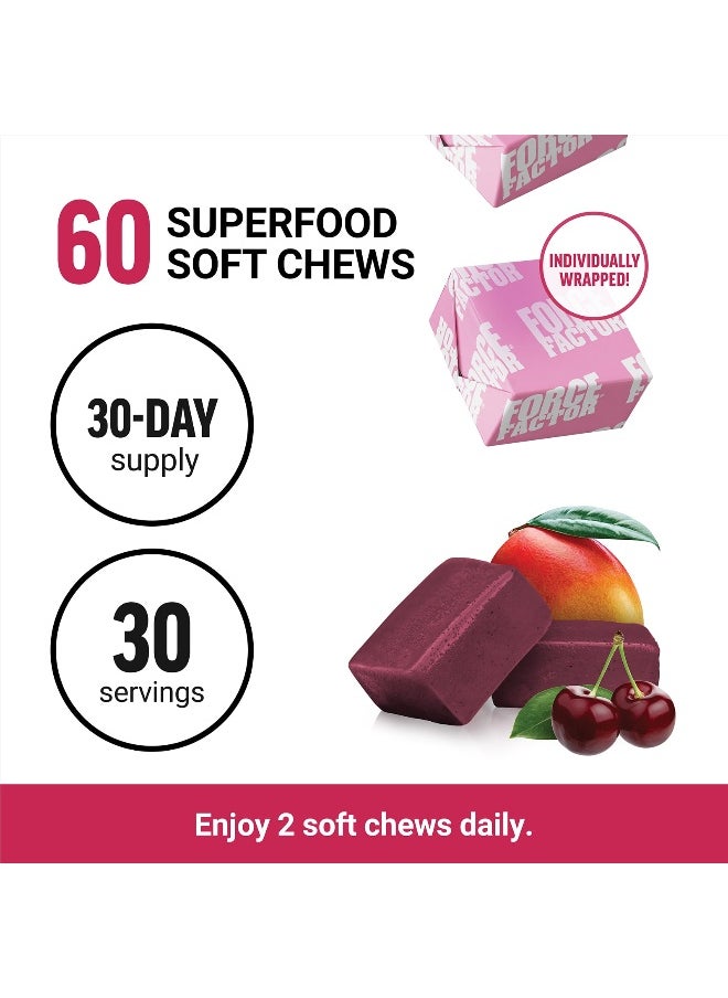 Force Factor Force Factor, Collagen Boosting Superfoods, Tropical Fruit, 60 Soft Chews  - Image 3