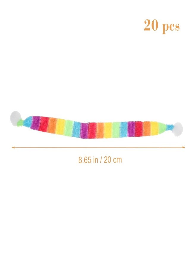 Amosfun 40pcs Mini Christmas Scarves for Craft Tiny Doll Snowman Wine Bottle Scarf Christmas Party Decoration Supply - Image 3