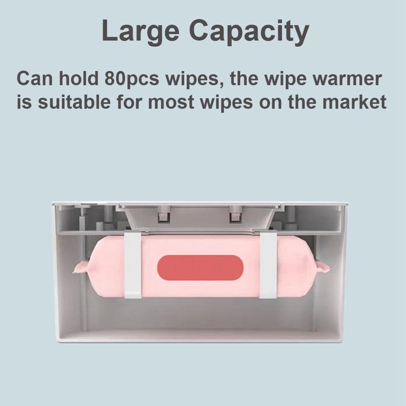 Pink Constant Temperature Baby Wipe Warmer And Dispenser USB 5V 2A Adjustable Low Power Consumption - Image 4