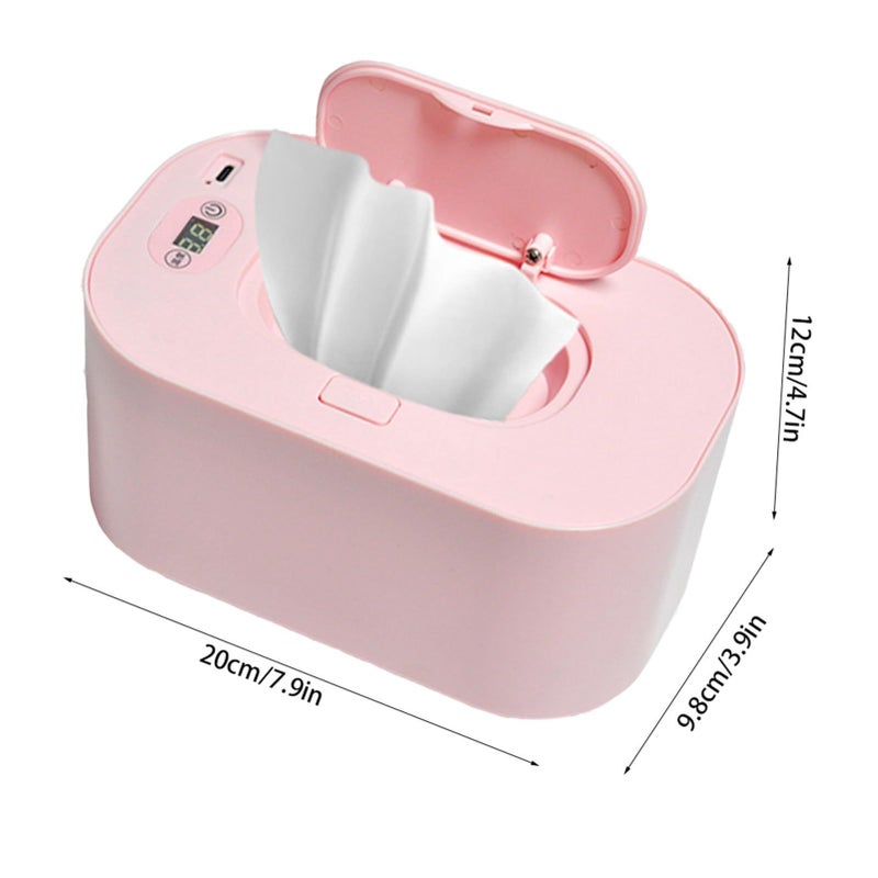 Pink Constant Temperature Baby Wipe Warmer And Dispenser USB 5V 2A Adjustable Low Power Consumption - Image 3