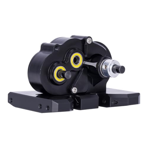 VNUHV Aluminum Lightweight Gearbox OD3 Overdrive Transmission for 110 RC Crawler Car Axial SCX10 II VS410 LCG Chassis Straight Axle Black - Image 1