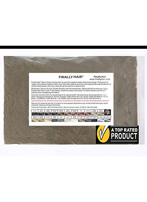 Finally Hair Finally Hair Hair Building Fibers Refill Bag, Light Medium Brown - our lightest brown shade, 56 Grams, Premium Hair Loss Concealer in a Refill Bag 