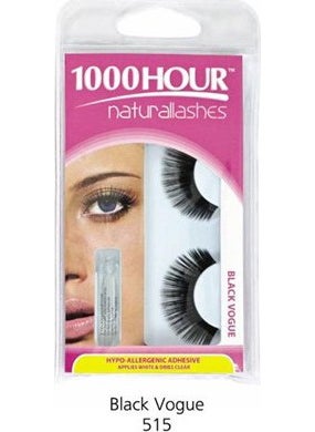 1000 Hour Natural False Eyelashes - Black Vogue 