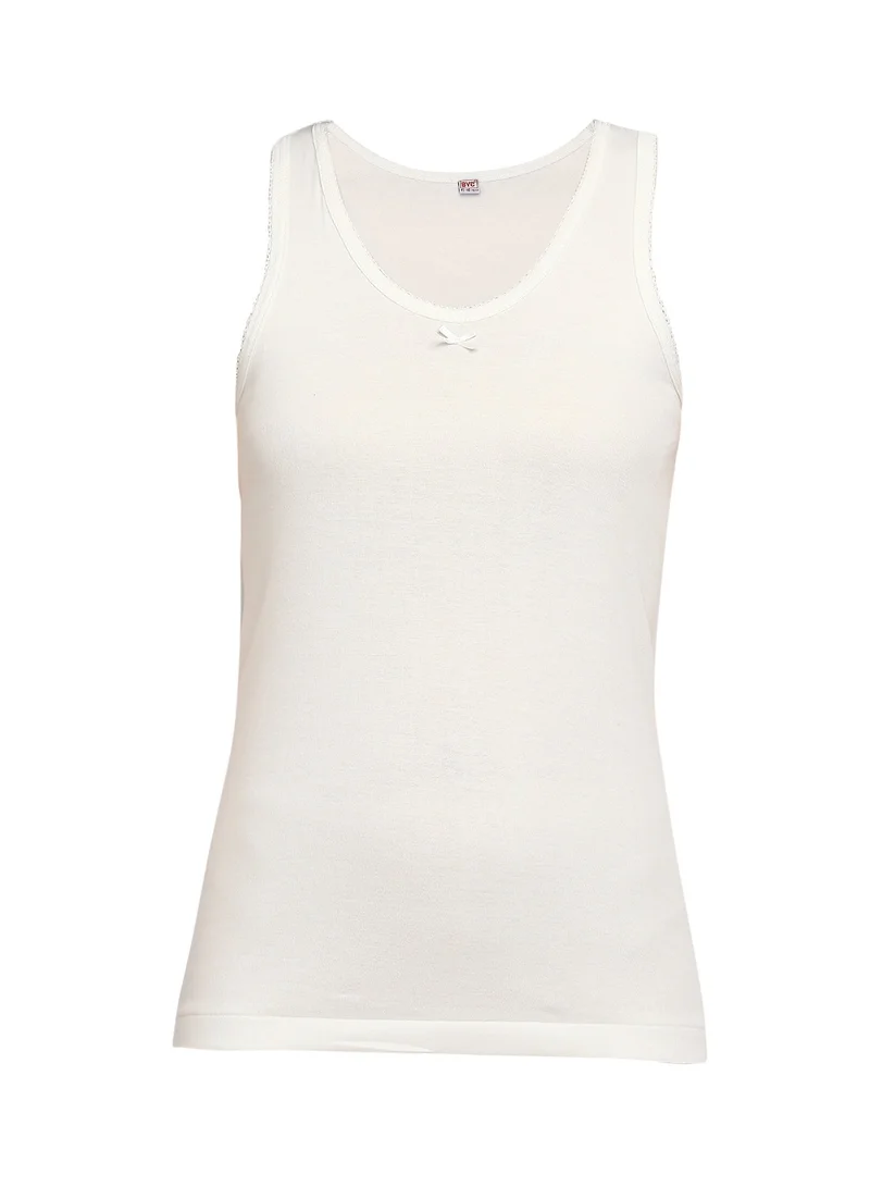 BYC GIRLS COTTON VEST - IVORY