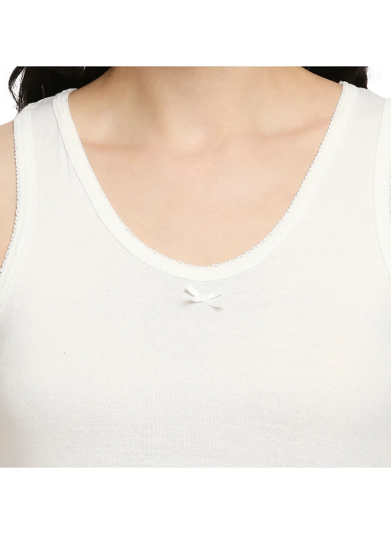 BYC GIRLS COTTON VEST - IVORY