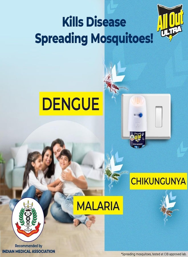 All Out Ultra Liquid Vaporizer, 6 Refills (45ml each | Kills Dengue, Malaria & Chikungunya Spreading Mosquitoes| India's Only Mosquito Killer Brand Recommended by Indian Medical Association - Image 4