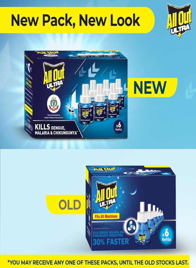 All Out Ultra Liquid Vaporizer, 6 Refills (45ml each | Kills Dengue, Malaria & Chikungunya Spreading Mosquitoes| India's Only Mosquito Killer Brand Recommended by Indian Medical Association - Image 3