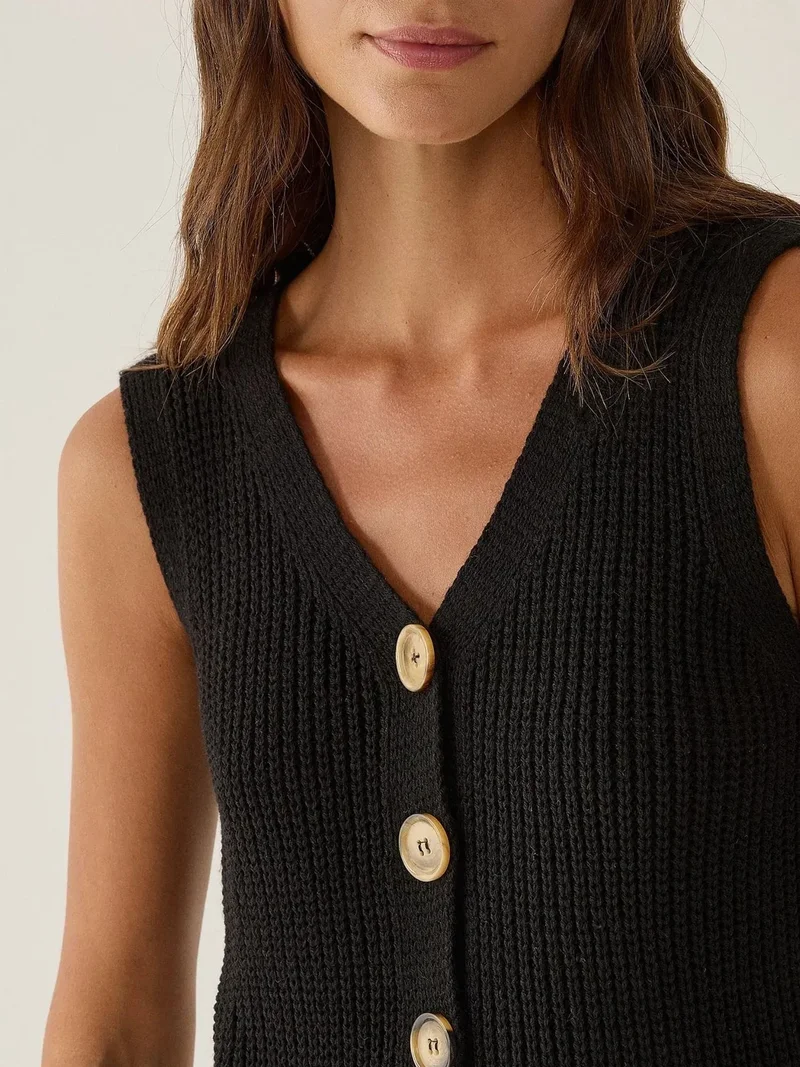 HICCUP Knit Button Sweater