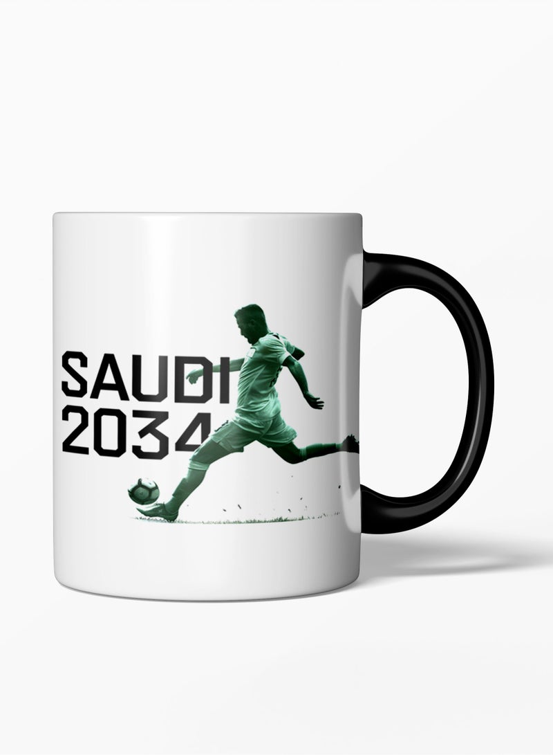 إم إي سي كوب قهوة كأس العالم للمملكة العربية السعودية أسود 11 أونصة - Image 1