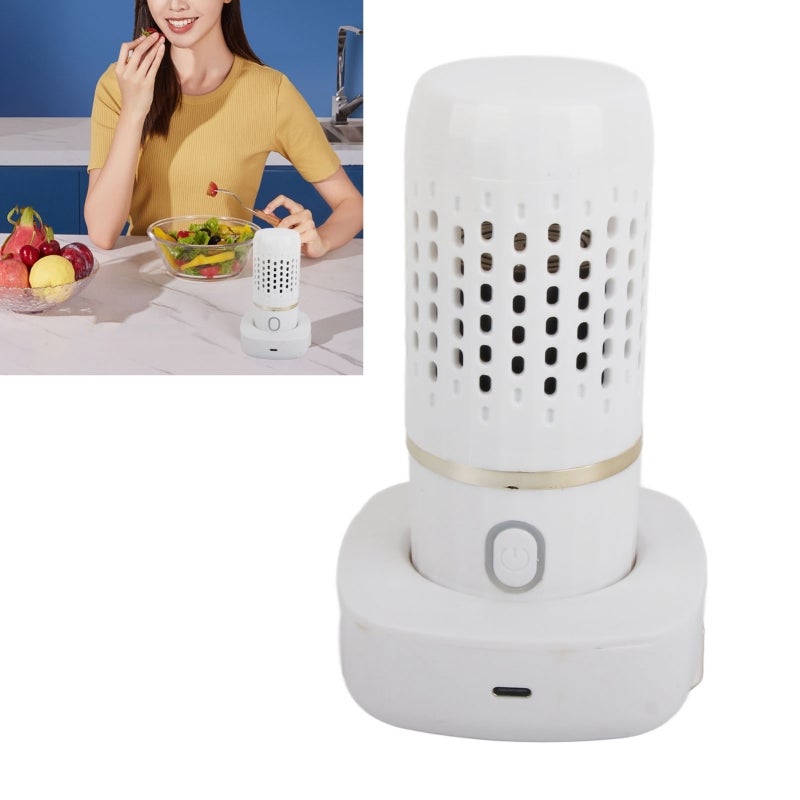 Vegetable Washing Machine: White Mini - Easy to Operate Fruit Purifier for Home Kitchen, Outdoor Travel & Daily Food Cleaning - Image 5