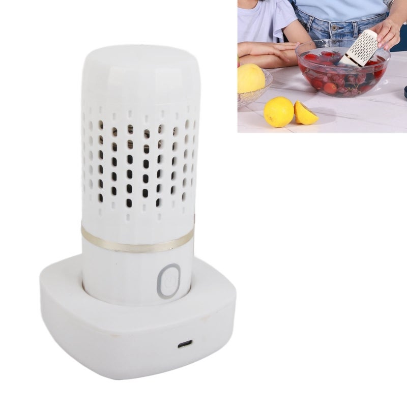 Vegetable Washing Machine: White Mini - Easy to Operate Fruit Purifier for Home Kitchen, Outdoor Travel & Daily Food Cleaning - Image 1