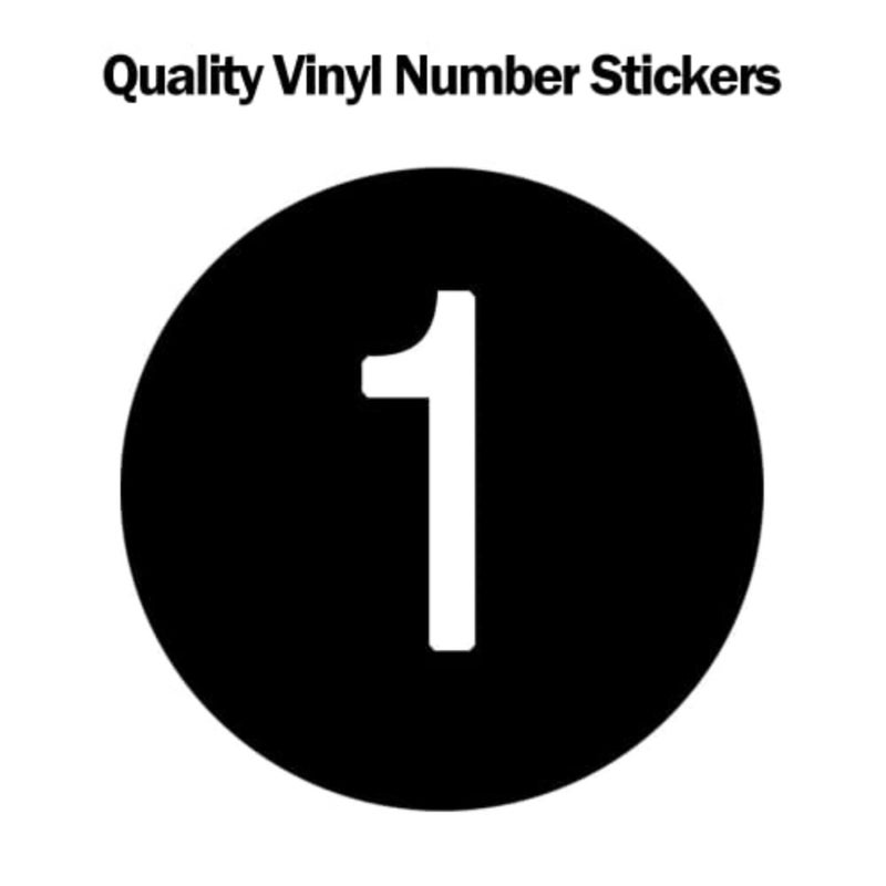 Number Stickers, Consecutive Number Stickers 1-50 2.54cm Number Labels Waterproof Self-Adhesive Universal Label for Indoor Outdoor Daily Storage Uses (10 Sheets) - Image 2