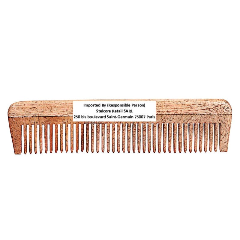 SVATV Handcrafted Neem wood Comb For Detangling Hair For Thick Curly And Wavy Hair Nonstatic And Ecofriendly With Wide Tooth For Grooming Hair Comb  N42