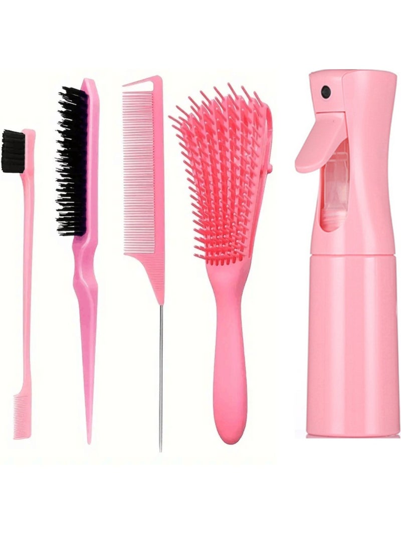 ORiTi Thick Curly Hair and 9 Row Styling Brush Rat Tail Comb Wide Tooth Comb Detangler Hair Comb  - Image 1