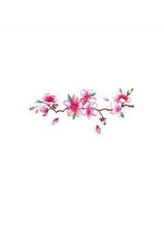 Long Lasting Waterproof Blooming Cherry Blossom Temporary Tattoos Non Toxic Arm Leg and Body Art Stickers for 2-7 Days