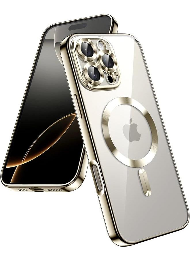 Jetech Soft Clear Case For Iphone 16 Pro 6.3 Inch Camera Lens Full Protection Compatible With Magsafe Wireless Charging Shockproof Electroplated Tpu Phone Cover Natural Titanium  - Image 1