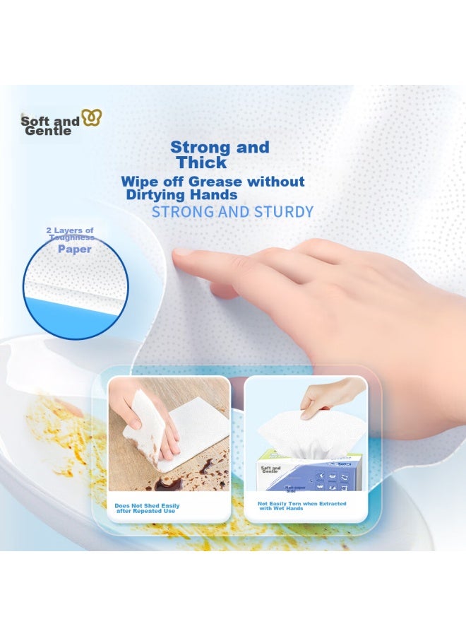 CS Jierou Kitchen Paper Towels, 75 Sheets*8 Packs, Double-layer Thickened, Large Size, Removes Oil Stains, 8 Packs, New And Old Products Shipped Alternately - Image 4