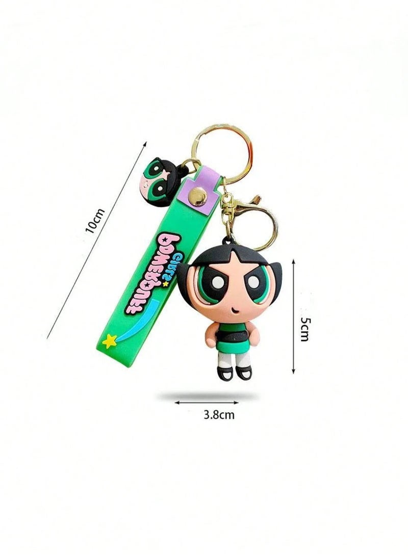 باورباف جيرلز سلسلة مفاتيح بتصميم فتيات القوه مثالي للاستخدام كميدالية مفاتيح أو زينة للشنطة قطعه واحده بشخصية ببلز - Image 3