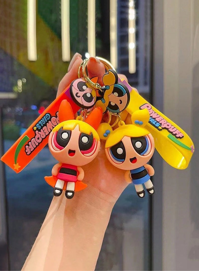 باورباف جيرلز سلسلة مفاتيح بتصميم فتيات القوه مثالي للاستخدام كميدالية مفاتيح أو زينة للشنطة قطعه واحده بشخصية ببلز - Image 2