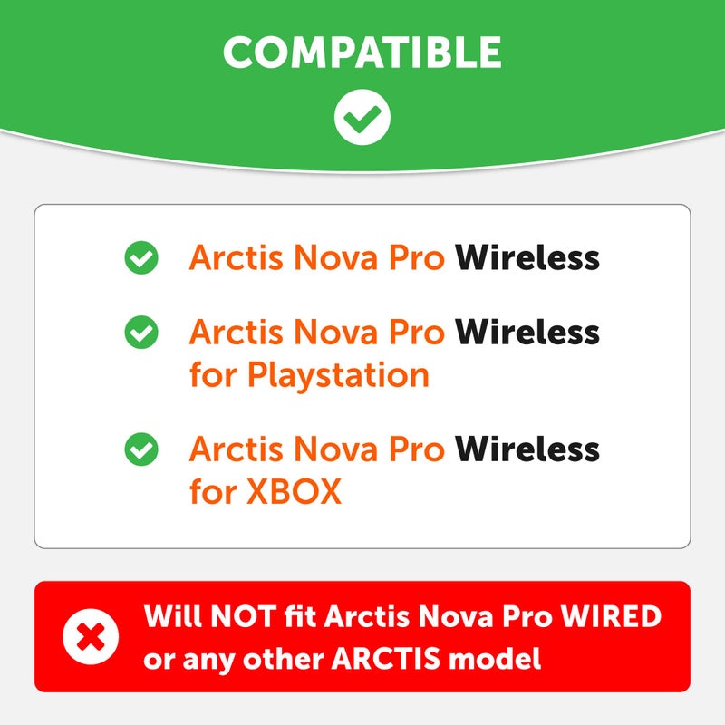 WC Freeze Nova Pro Wireless - Cooling Gel Earpads for Arctis Nova Pro Wireless ONLY (Doesn’t Fit Other Models), Made by Wicked Cushions, Improved Durability, Thickness & Sound Isolation | Black Camo - Image 2