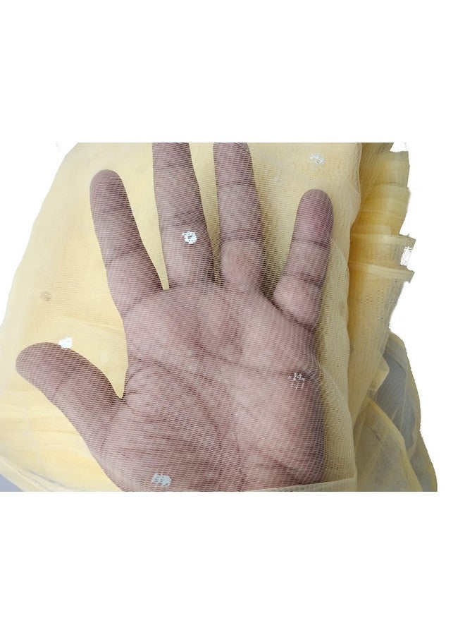 3A FEATURETAIL 42Inch Width 10Mtr Solid Golden Dotted Net Fabric For Decoration, Fruit/Dryfruit/Gift Packing & Trousseau Tray Packing (Golden, 10 Mtr) - Image 4