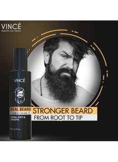 VINCE Beard Cream – Smooths Frizzy Beard, Soothes Itch, and Adds Shine with a Nourishing Blend of Natural Oils – Moisturizes and Promotes a Thicker, Fuller, Softer, and Healthier Beard – 80ml  - Image 3