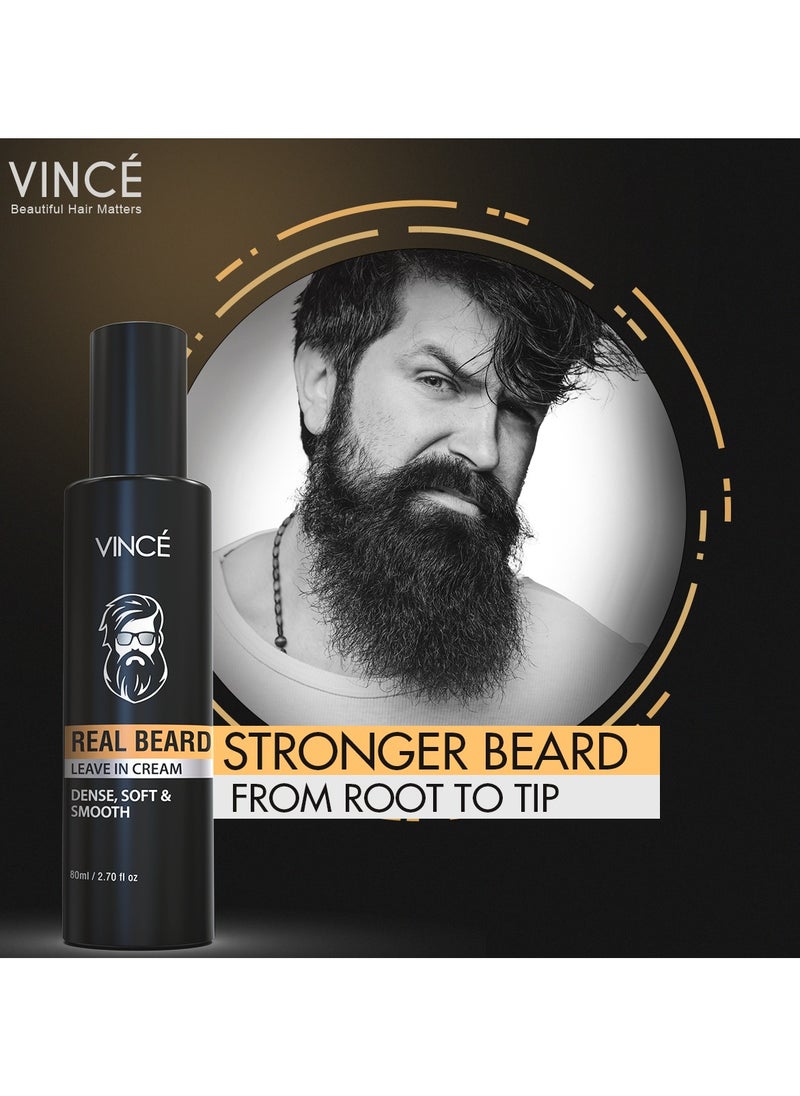 VINCE - Beard Cream – Smooths Frizzy Beard, Soothes Itch, and Adds Shine with a Nourishing Blend of Natural Oils – Moisturizes and Promotes a Thicker, Fuller, Softer, and Healthier Beard – 80ml - Image 1
