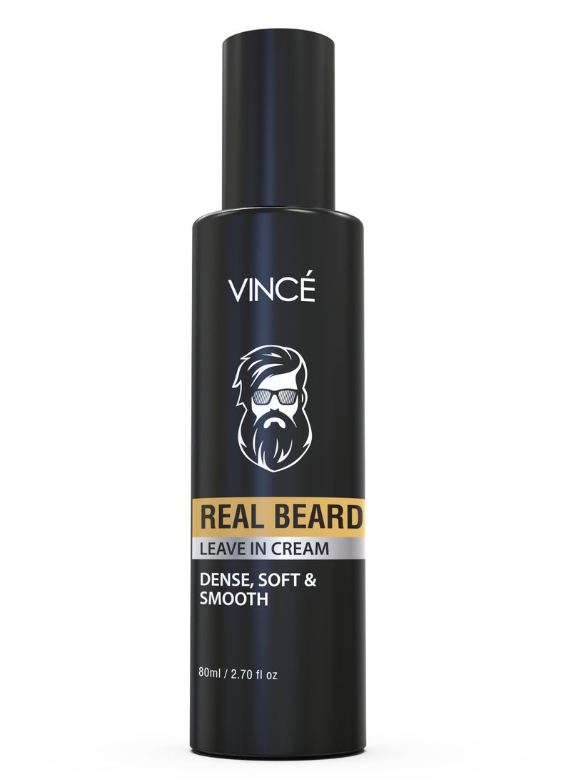 VINCE - Beard Cream – Smooths Frizzy Beard, Soothes Itch, and Adds Shine with a Nourishing Blend of Natural Oils – Moisturizes and Promotes a Thicker, Fuller, Softer, and Healthier Beard – 80ml - Image 1
