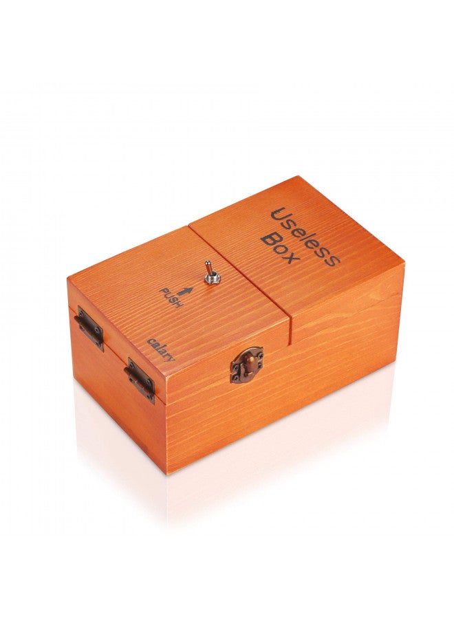 Calary Useless Box Turns Itself Off in Box Alone Machine Fully Assembled in Box (Brown) - Image 1