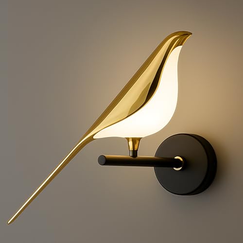 SINOMAN Metal Wall Light For Living Room Modern/Wall Lamps For Bedroom/For Living Room/Wall Lights For Home Decoration/Bedside Wall Lamp (Sparrow Led, Single) - Image 1