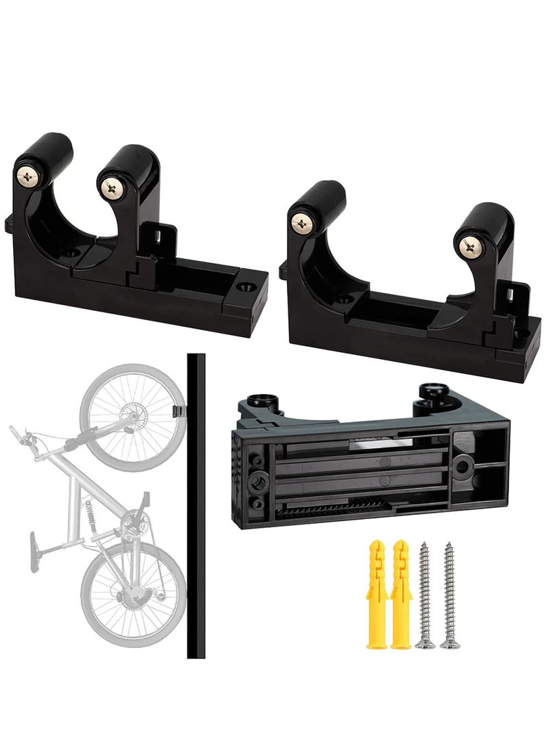 SOLARAE 2 Pcs Bike Wall Mount Storage for home, Adjustable Bicycle Clip Hook for Home,  Basement or Garages, Wall Race Save Space and Easy to Hold Exhibition, Cycling Hanger - Image 1