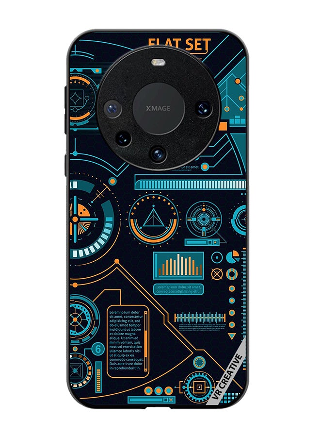 VR CREATIVE Protective Case Cover For Huawei Mate 60 Abstract Design Multicolour - Image 1