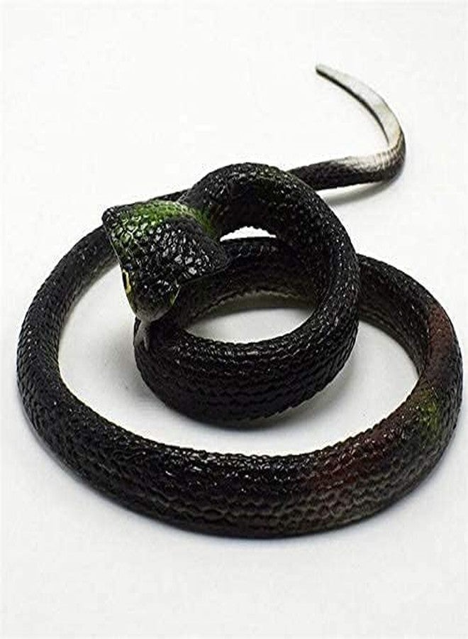 Munmoll Fun Cobra Snake Toys for Kids Long Rubber Snake Toy Prank Toy Snake for Kids (Black) - Image 5