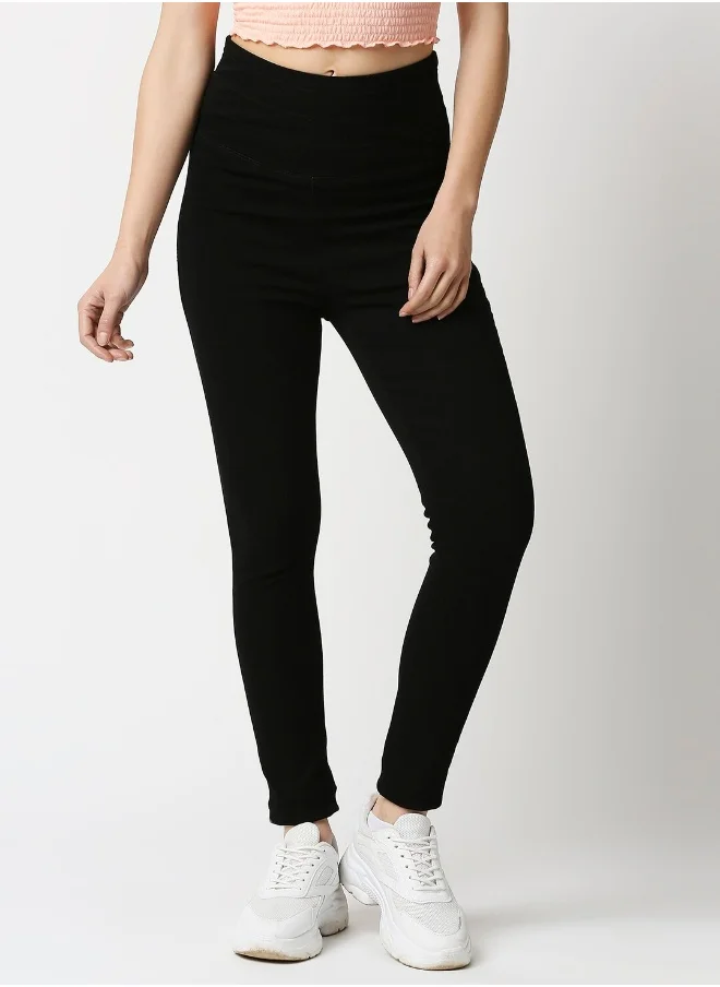 HIGH STAR Women Black Skinny Fit Denim Jeggings