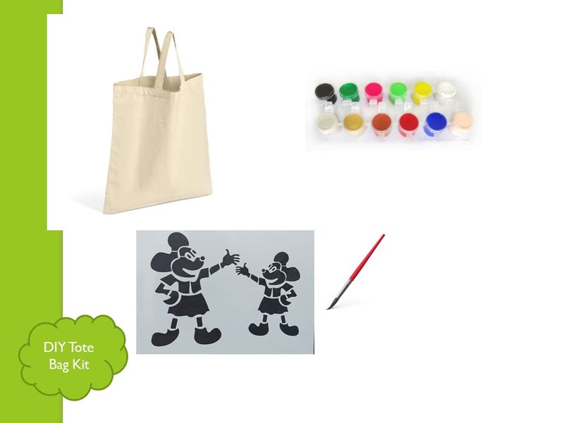 BADORN BADORN DIY Tote Bag Painting kit Easy Paint by Stencils05  - Image 1