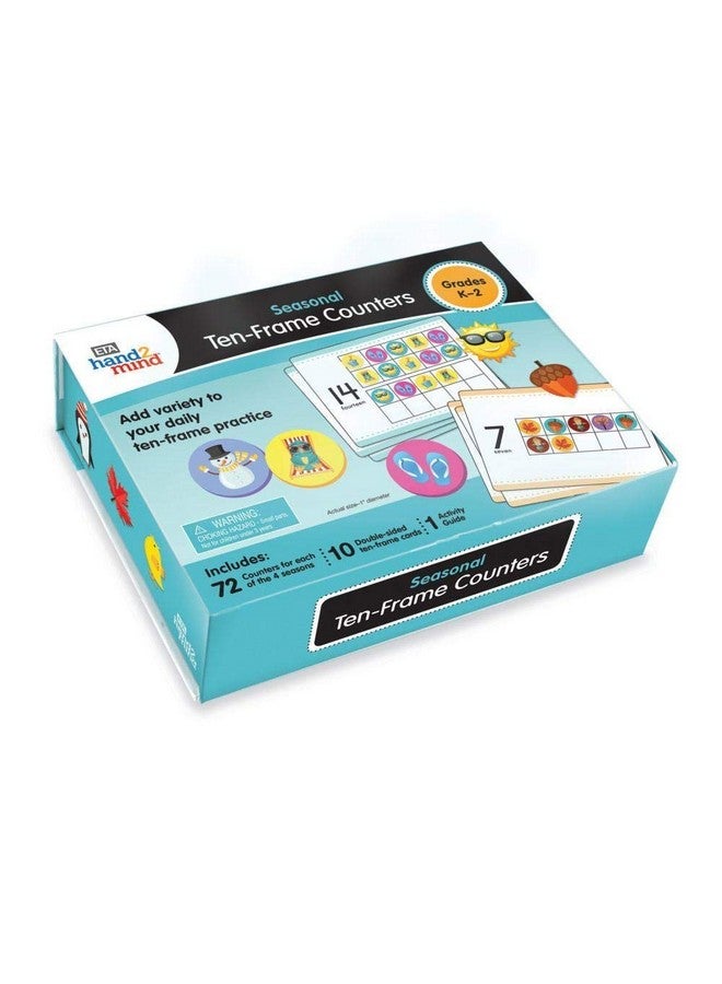 hand2mind hand2mind Seasonal Ten Frames Math Counters for Kids, Math Counters Chips for Counting and Sorting, Kindergarten Learning Games, Counting Toys, Math Game (288 Math Counters and 10 Ten Frame Cards) - Image 2