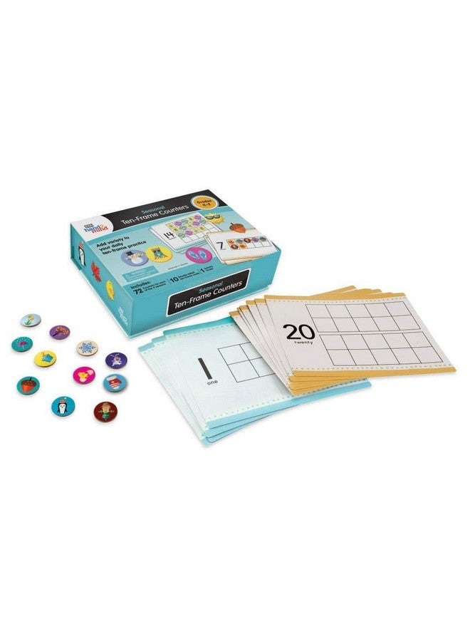 hand2mind hand2mind Seasonal Ten Frames Math Counters for Kids, Math Counters Chips for Counting and Sorting, Kindergarten Learning Games, Counting Toys, Math Game (288 Math Counters and 10 Ten Frame Cards) - Image 1