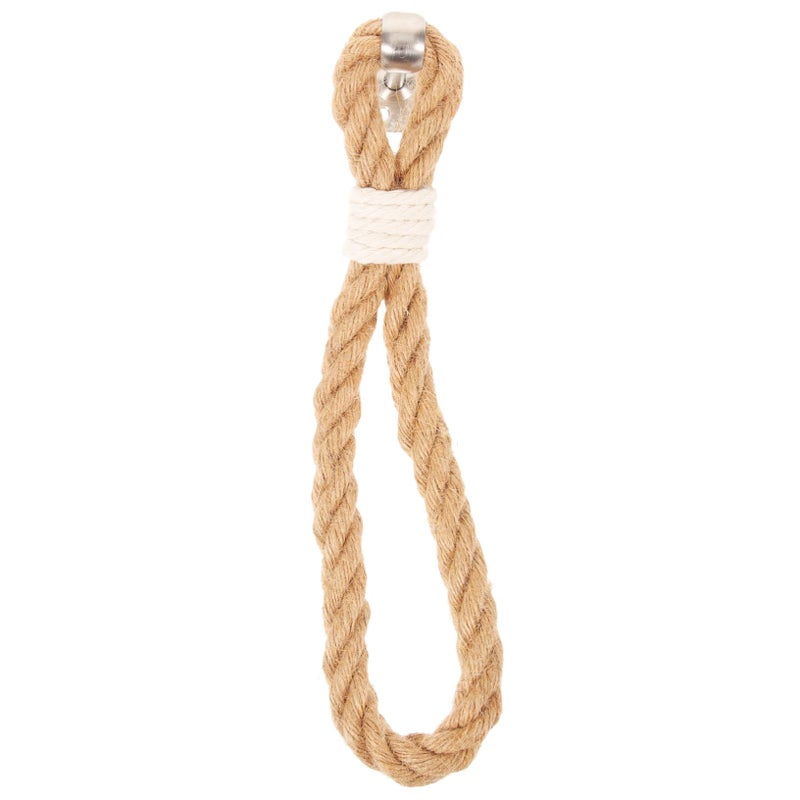 Vintage Jute Rope Towel Rack Handmade Boho Bathroom Holder For Towels Robes Space Saving Durable - Image 2