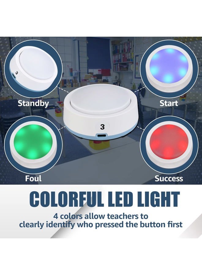 Retekess Tm101 Wireless Quiz Answer Game Buzzer System,15-Level Volume,Add Up To 32 Buttons,262Ft, 6 Buzzers For Show,Family Nights,Learning Resources Classroom,School - Image 4