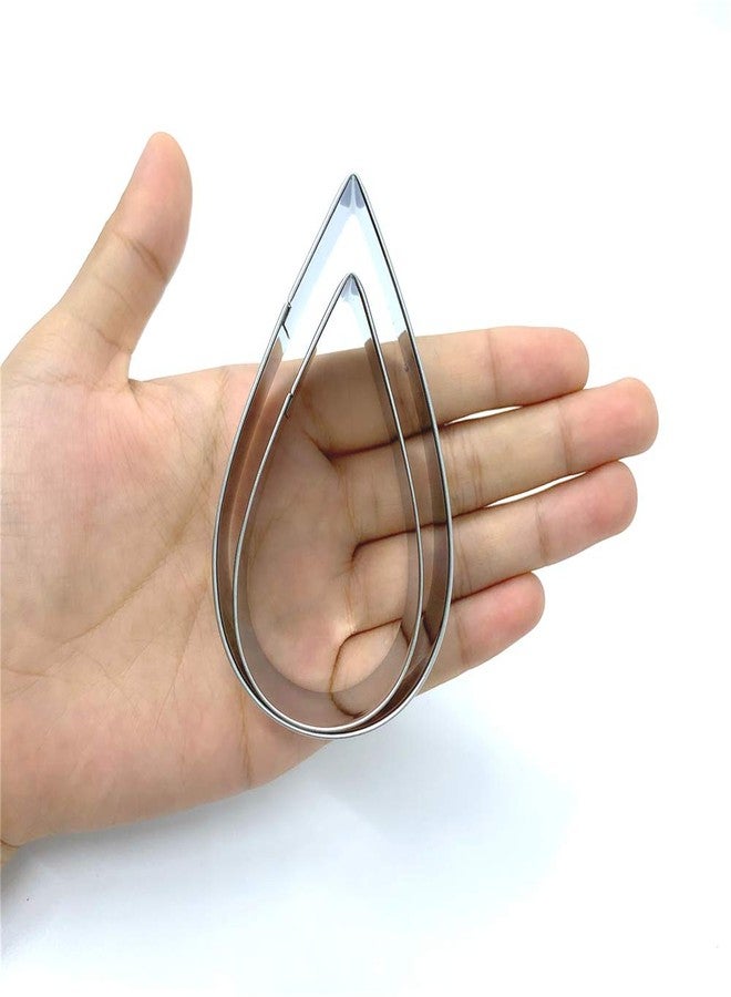 LILIAO Raindrops Cookie Cutter - 2 Different Sizes - L: 3.4 inches and S: 2.7 inches - Stainless Steel - Image 2
