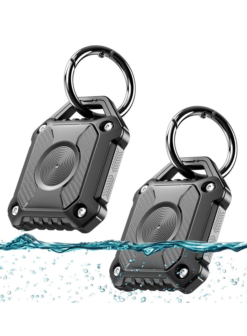 IP68 Waterproof Airtag Holder 2 Pack, Durable TPU Keychain Case for Keys, Luggage, and Pets, Compatible with Apple Airtag - Image 1