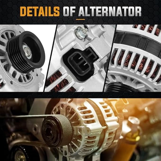 ILONPA NEW Alternator Replacement Compatible with Infiniti QX4 Nissan Pathfinder 2001 2002 3.5L Replace 334-1435 AHI0111 400-44049 13900 - Image 3
