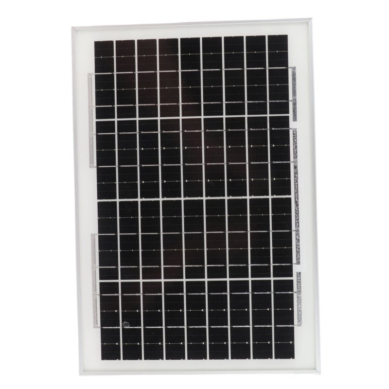10W Monocrystalline Solar Panel: IP65 Waterproof - Pre Drilled Holes Portable Solar Panel for Outdoor Camping Off Grid Use - Image 1