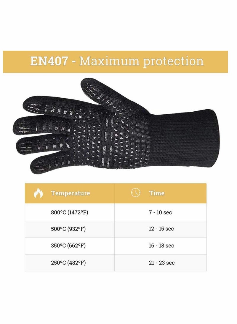 SYOSI BBQ Gloves Pizza Oven Accessories Grilling Gloves Heat Resistant Oven Gloves for BBQ Grill Cooking Baking Welding  - Image 5