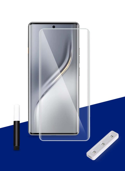 Tecno Camon 40 Pro 5G 2025 Premium Curved Edges UV Full Glue Full Cover Tempered Glass Screen Protector (MSGUCN) - Clear