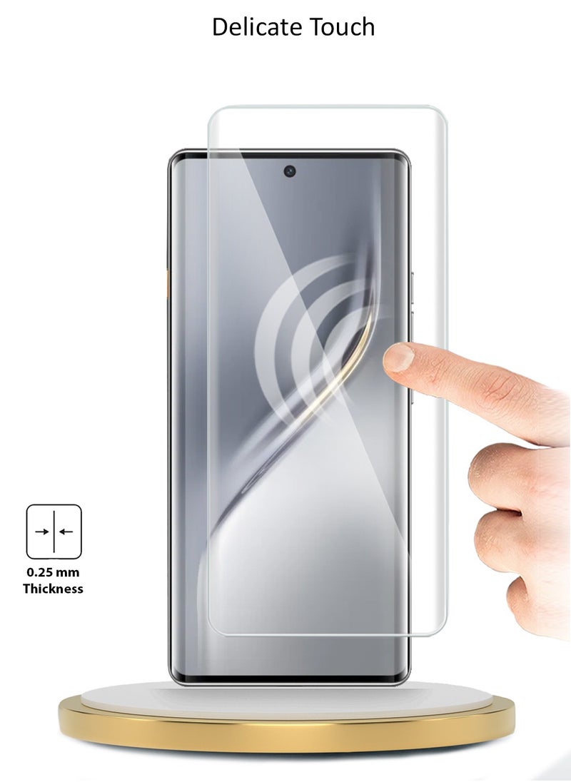 Wtech Tecno Camon 40 Pro 5G 2025 Premium Curved Edges UV Full Glue Full Cover Tempered Glass Screen Protector (MSGUCN) - Clear  - Image 5