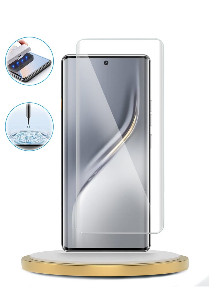 Wtech Tecno Camon 40 Pro 5G 2025 Premium Curved Edges UV Full Glue Full Cover Tempered Glass Screen Protector (MSGUCN) - Clear  - Image 4