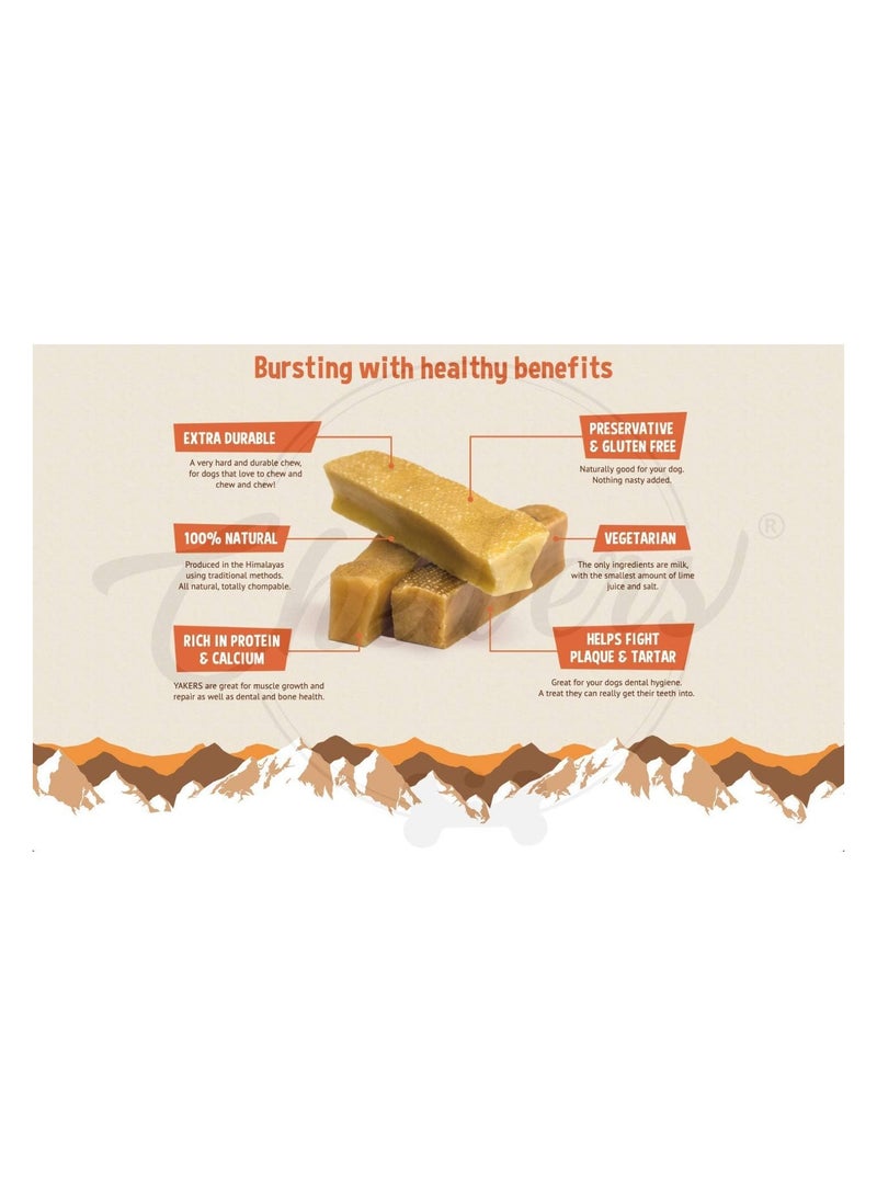 chewers Mountain Dog Chew, 100% Natural Himalayan Yak Milk Bone, Healthy & Vegetarian Treat for Small Dogs, 150 GMS - Image 2