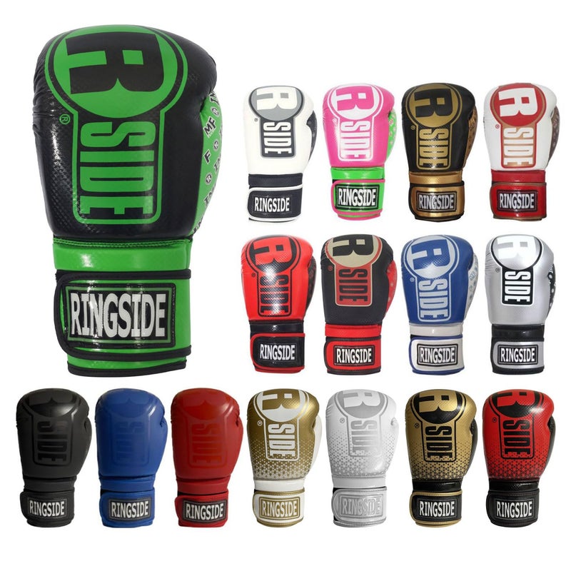 Ringside Apex Flash Sparring Gloves IMFTech Boxing Gloves with Secure Wrist Support Synthetic Boxing Gloves for Men and Women Black and Green 14 Oz - Image 2