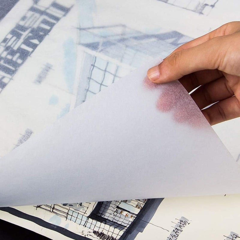 Waybas 300 Sheets A4 Tracing Paper, White Translucent Sketching Paper for Pencil Ink Markers (8.5 x 11.5 Inch) - Image 5